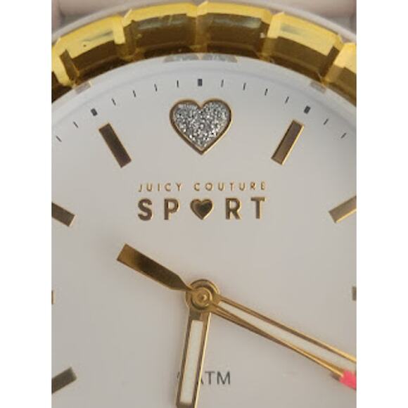 Juicy Couture Sport Women's Watch with Gold Tone Jeweled Bezel Animal Print Band - Picture 7 of 9